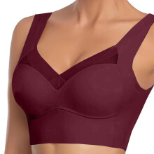 Sports Bras for Women High Support Push Up Bralettes Wine L