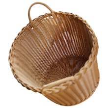 Large Storage Laundry Basket 14\ X 14\"X 13\" Handmade Woven Basket For Blanket Basket With Handles For Living Room Toys Storage"