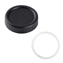12Pcs Mason Jar Lids (Regular Mouth), Leak-Proof with Silicone Rings, Compatible with Ball, Kerr & More