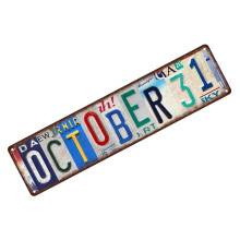 Metal Street Sign Antique Look Multicolored Wall Decors-B