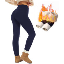 Fleece-Lined Leggings Women Thermal High-Waisted Warm Pants
