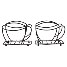 2‑Pack Iron Coffee‑Cup Napkin & Tissue Holder – Sturdy, Rust‑Proof, Space‑Saving Tabletop Organizer for Kitchen, Dining, Bar & Home Decor