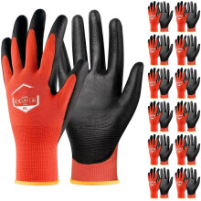 Ultra Thin Light Work Gloves for Men PU-Coated Grip 3 Pairs