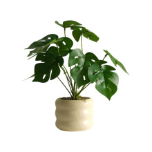 Decorative Small Potted Simulation Plants, Artificial Bonsai with Faux Flowers and Greenery, Indoor Fake Plants for Living Room and Office Desktop, C