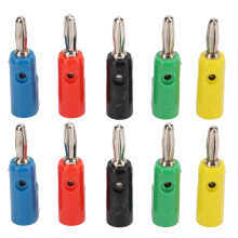 Zaqw10 stk. 4 mm stabelbare bananplugger, hurtigkobling for høyttalerkontakter, kompatible med skip, bobiler, lastebiler og lydmottakere