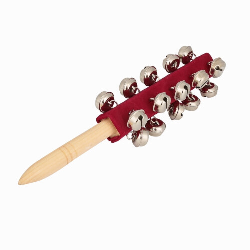 ANGGREK Ξύλινο Χειρός 21Jingle Bells Μπάρα Κρουστά, Παιδικό Όργανο, Μπαστούνι Έλκηθρο Jingle