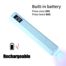 Lámpara UV portátil Minicure para uñas de gel, lámpara de uñas UV recargable LED para decoración de uñas, soporte de escritorio.