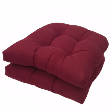 2er-Set Outdoor-Stuhlkissen für Gartenmöbel, gesteppte Sitzkissen aus Polyester, 48 x 48 cm