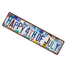 Metal Street Sign Antique Look Multicolored Wall Decors-A