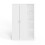 BAILEY 2 DOOR 4 SHELF WARDROBE WHITE 6