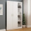 BAILEY 2 DOOR 4 SHELF WARDROBE WHITE 2