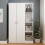 BAILEY 2 DOOR 4 SHELF WARDROBE WHITE 1