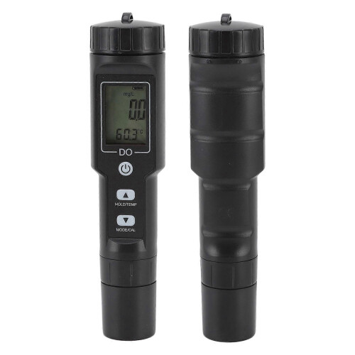 Dissolved Oxygen Meter Detachable Probe Digital Screen Display Dissolved Oxygen Sensor for Aquarium Experiment Research Without Backlit