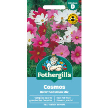 Fothergill's Cosmos Sensation Mixed Flower Seeds, 200 Seeds, Sow: Feb-May, Pink/White