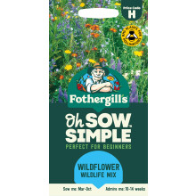 Fothergill's Oh Sow Simple, Wildflower Wildlife Mix Flower Seeds, Sow: Mar-Oct, Mixed Colors