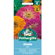 Fothergill's Zinnia Jazz Flower Seeds, 90 Seeds, Sow: Mar-May