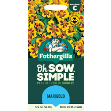 Fothergill's Oh Sow Simple, Marigold Flower Seeds, Sow: Feb-Apr, Orange/Yellow/Red