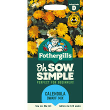 Fothergill's Oh Sow Simple, Calendula Dwarf Mix Flower Seeds, Sow: Mar-May, Orange/Yellow