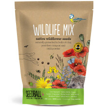 SEEDBALL Wildlife Mix Seed Bombs ? 100 Seed Balls Per Pack | Bee Friendly British Wild Flower Seed Mix | Beautiful Coloured Garden Flower Seed Bombs