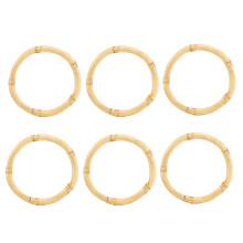 Handmade Bamboo Napkin Ring Natural Rustic Napkin Holders Natural Napkin Holder Rings Table Decorations, Set of 6