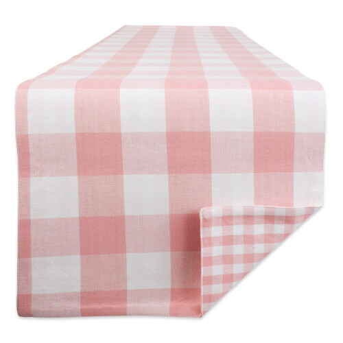 DII Gingham Check, Pink, 14x72