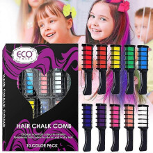 (20pcs)10 Color Temporary Hair Chalk Comb Set, Washable Hair Dye for Girls Kids Gifts on Birthday Cosplay Party for Age 4 5 6 7 8 9 10 12 13