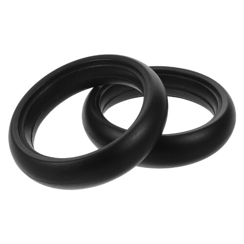4Pièces Pneus Universels Poussette Caoutchouc Noir Remplacement Facile 1