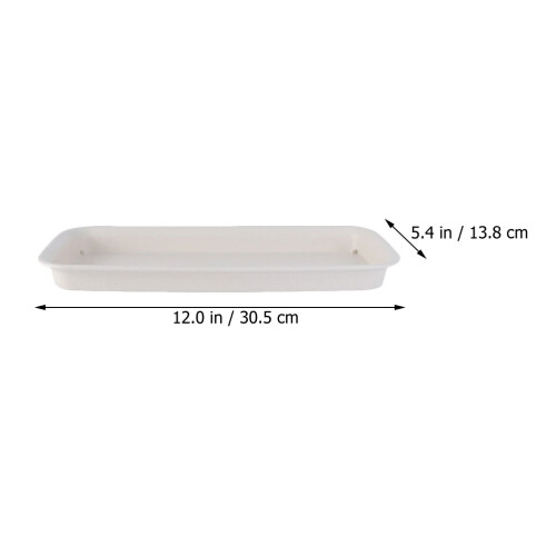 6Pcs Rectangular Plant Pot Plates Lightweight Gardening Water Trays 1