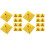 20Pcs Durable Golden Plastic Mini Flag Holders for Desk Table Use 4