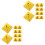20Pcs Durable Golden Plastic Mini Flag Holders for Desk Table Use 5