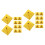 20Pcs Durable Golden Plastic Mini Flag Holders for Desk Table Use 6