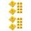 20Pcs Durable Golden Plastic Mini Flag Holders for Desk Table Use 7