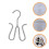 White ABS Shoes Drying Holder Double Hooks Hanging Shoe Rack 5