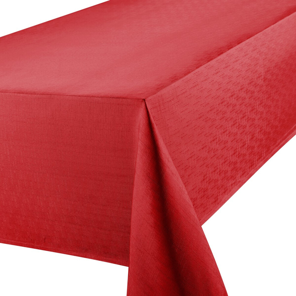 Premier 70 X 108-Inch Linen Look Oblong Tablecloth, Red