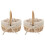 2Pcs Rustic Wicker Picnic Basket Handheld Khaki Linen Storage Basket 4
