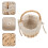 2Pcs Rustic Wicker Picnic Basket Handheld Khaki Linen Storage Basket 11