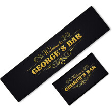 Daily Gifts Personalised Any Text Beer Mat Label Bar Runner Ideal Home Pub Cafe Occasion 56 (84x23cm)