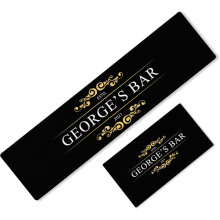 Daily Gifts Personalised Any Text Beer Mat Label Bar Runner Ideal Home Pub Cafe Occasion 27 (84x23cm)