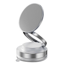 (White) 2025 New Magnetic Car Phone Holder, 360 Degree Rotatable Strong Magnet Vacuum Suction Phone Mount for Dashboard Windshield