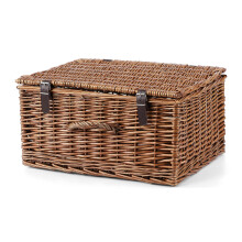 Natural Dyed Wicker Hampers with Lid Perfect for Gift Hampers Shelf Basket Wardrobe Organizor Underbed Storage Retail Display Basket (Honey, Set