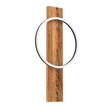 Eglo LED wall lamp Boyal, 1-Light wall lamp Vintage, Rustic, Modern, Indoor wall Spotlight Made of Steel, Wood and Plastic, Living Room lamp, Hallway