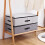 Cotton And Linen Under Bed Storage Box Foldable Dark Grey 5