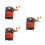 3Pcs Red Wooden Letter Box Multi-Purpose Hanging Storage Organizer 6