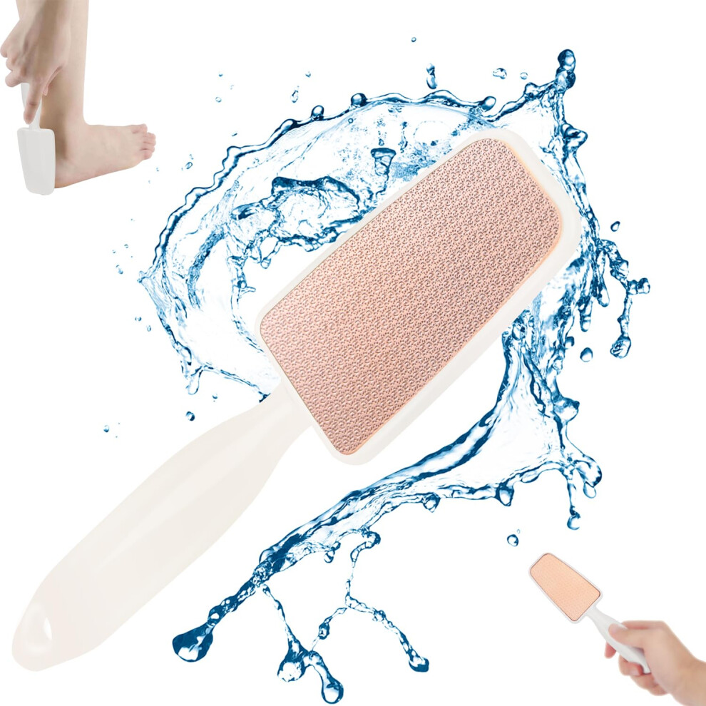 Owill White Foot Rasp, Nano-Glass Foot File For Hard Skin Removal,