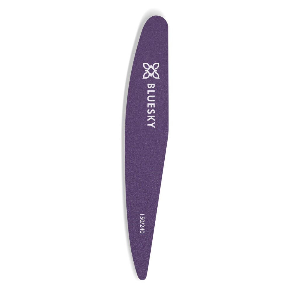 Bluesky Master Series Nail File, Willow Leaf, Professional Grade Ceramic Nail File For Natural, Acrylic Or Gel Nails, Double Sided Grit 150-240, Emery