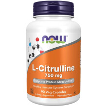 NOW L-Citrulline 750mg 90 Veg Caps Immune Support