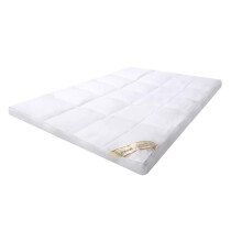 SUNNYNEST Soft & Supportive Memory Foam Topper ? 10cm Deep for Small Double Bed, White with Fluffy Quilted Cover & Secure Straps