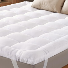 Ultra Soft 2 Inch King Mattress Topper - Cloud-Like Mattress Pad for Back Pain Relief - Machine Washable - Breathable Cooling Material for Hot
