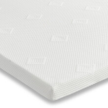 Extreme Comfort Quilted Fabric Mattress Topper, Memory foam mattress topper with removable zip and cover and elastic straps (2.5 cm, Double Mattress