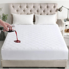30cm Deep 100% Waterproof & Moisture Quilted Mattress Protector DOUBLE Fitted Cover Microfiber Quilted Topper fitted sheet, Anti Allergy and